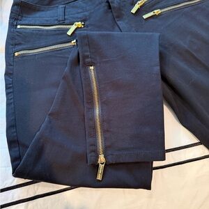 Michael Kors Black Pants with Gold Button